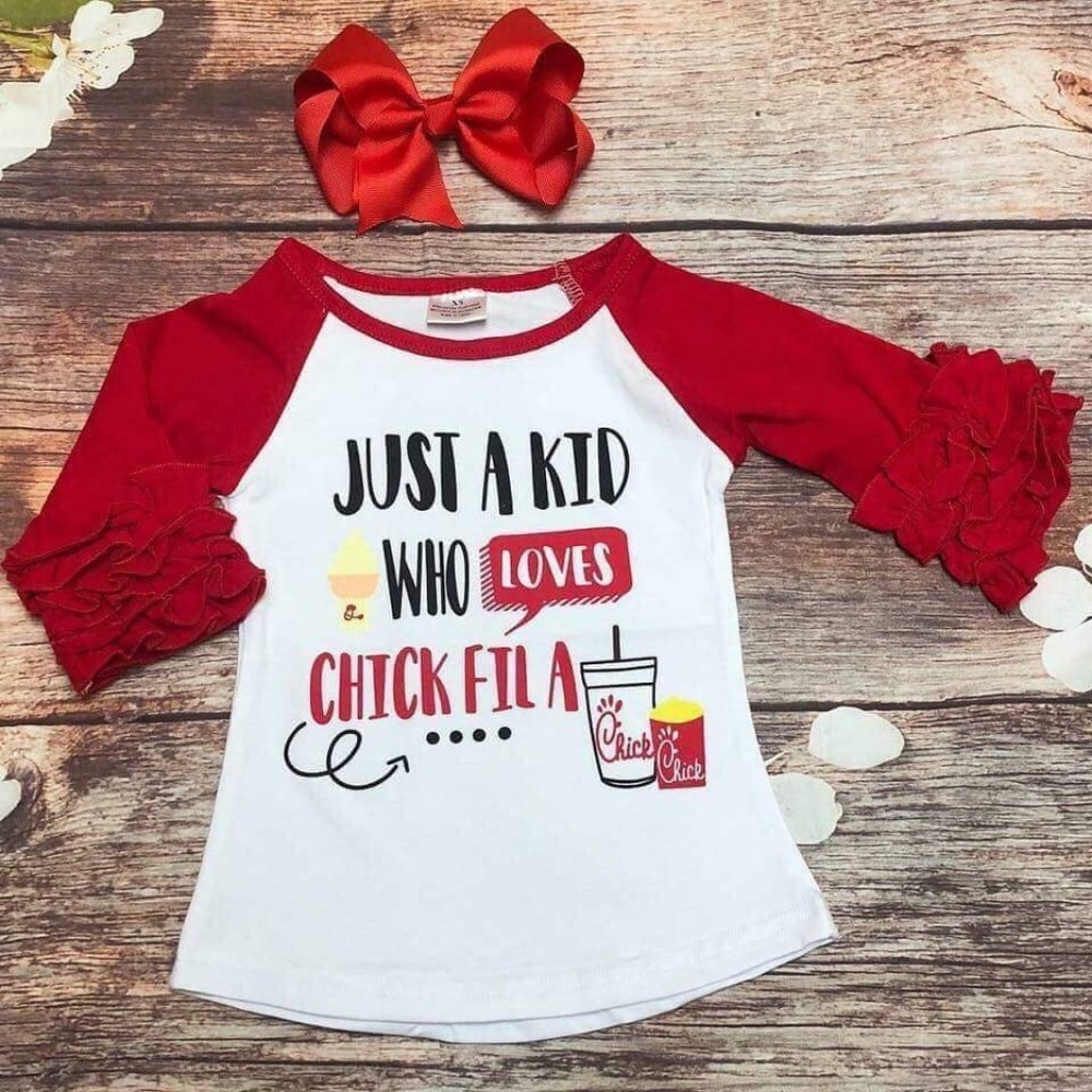 Chick-fil-A ruffle top